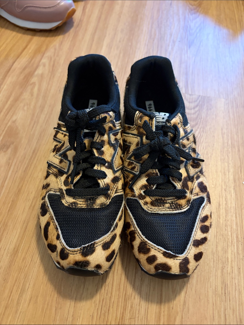 New Balance Women's Leopard Accent Running Sneakers - Black & Tan